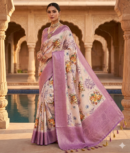 Digital-floral printed saree