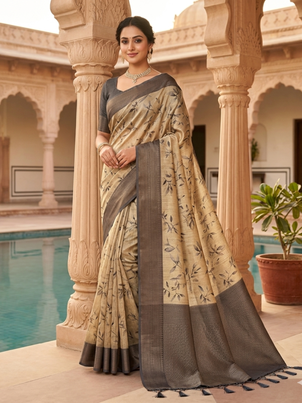 Printed soft silk saree