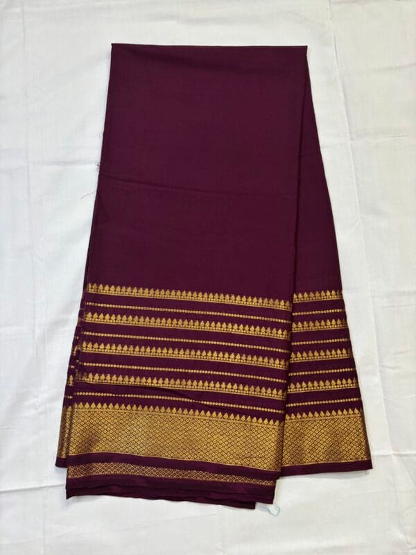 Semi-crepe Mysore silk saree