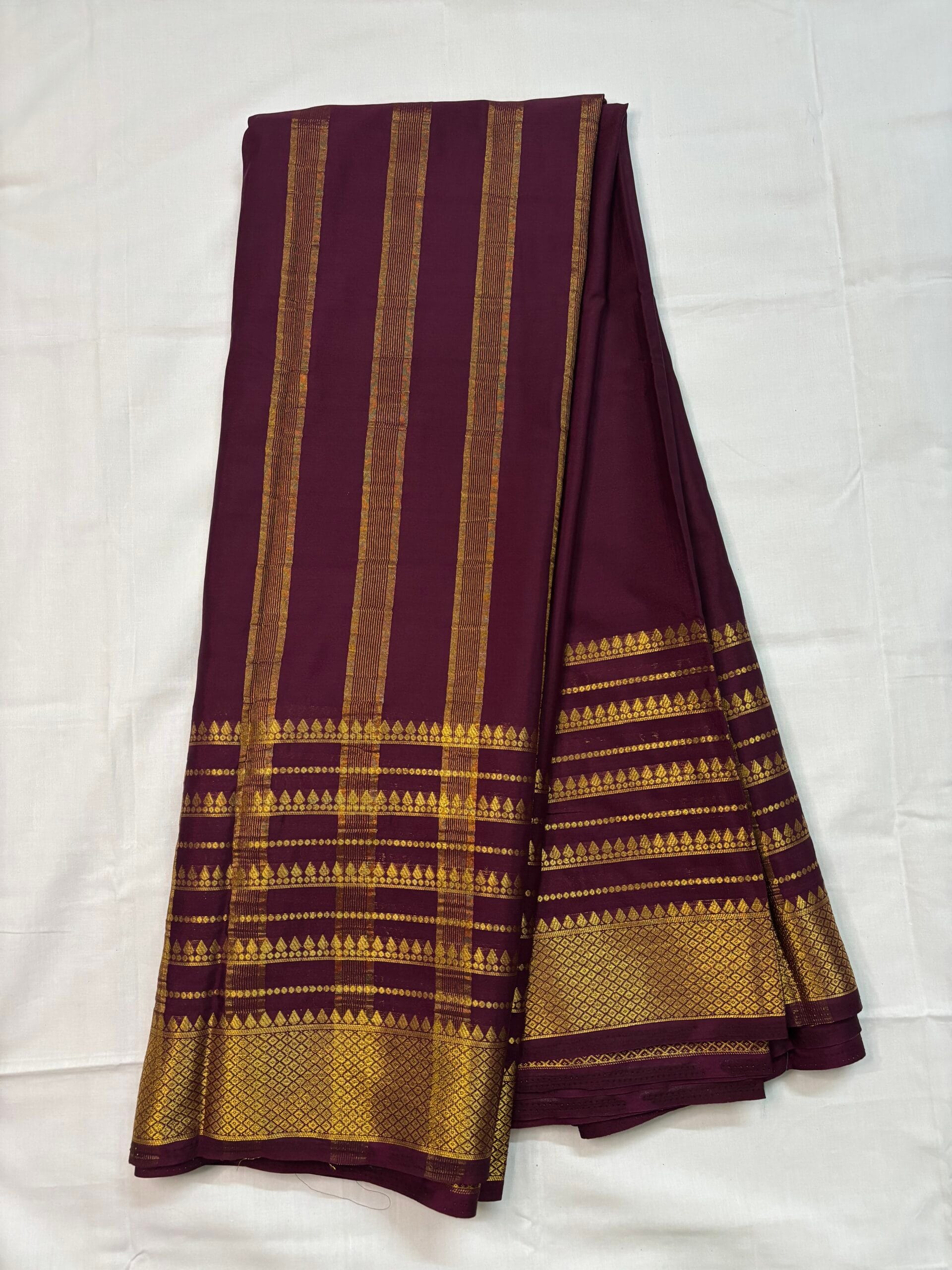 Semi-crepe Mysore silk saree - Image 2