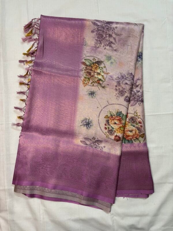 Digital-floral printed saree
