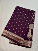 Purple banarasi silk saree