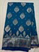 Blue Banarasi silk saree