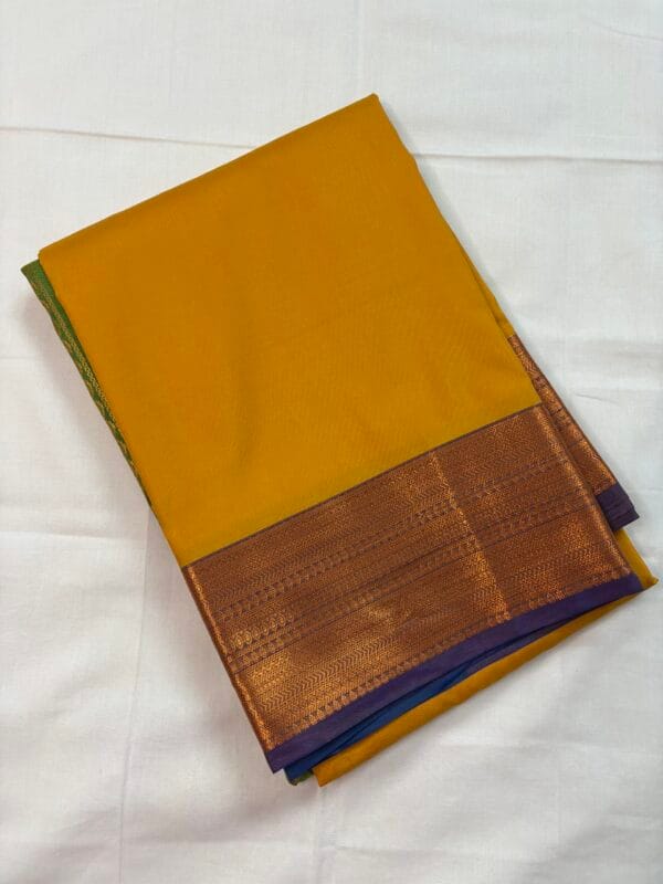 Yellow silk saree