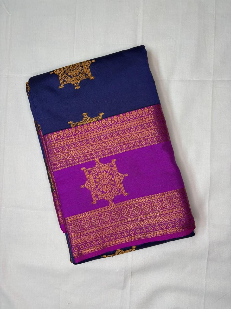 Kanchipuram semi-silk saree