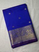Blue Banarasi Semi katan Silk Saree