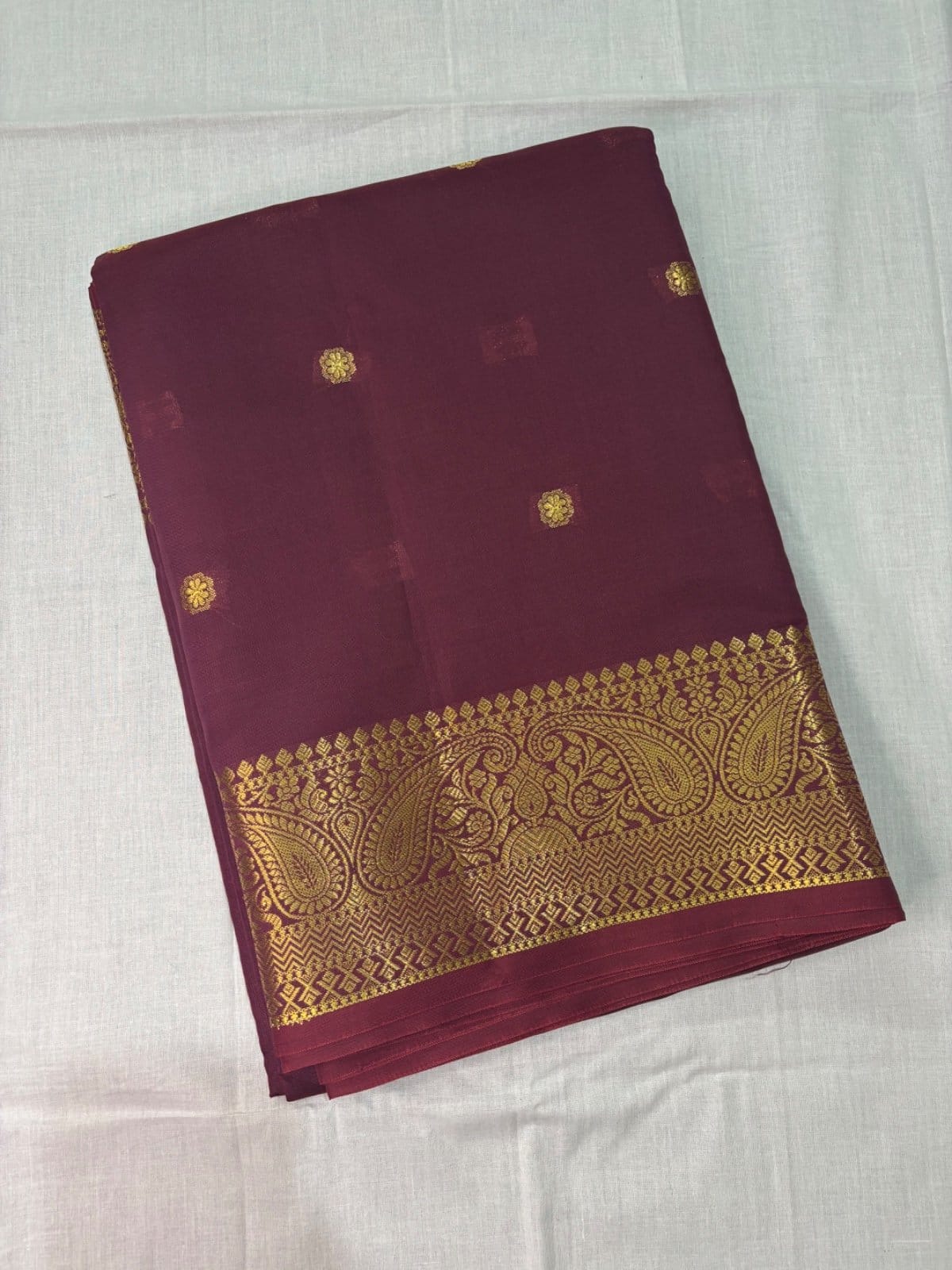 Coffee Brown Banarasi Semi katan Silk Saree