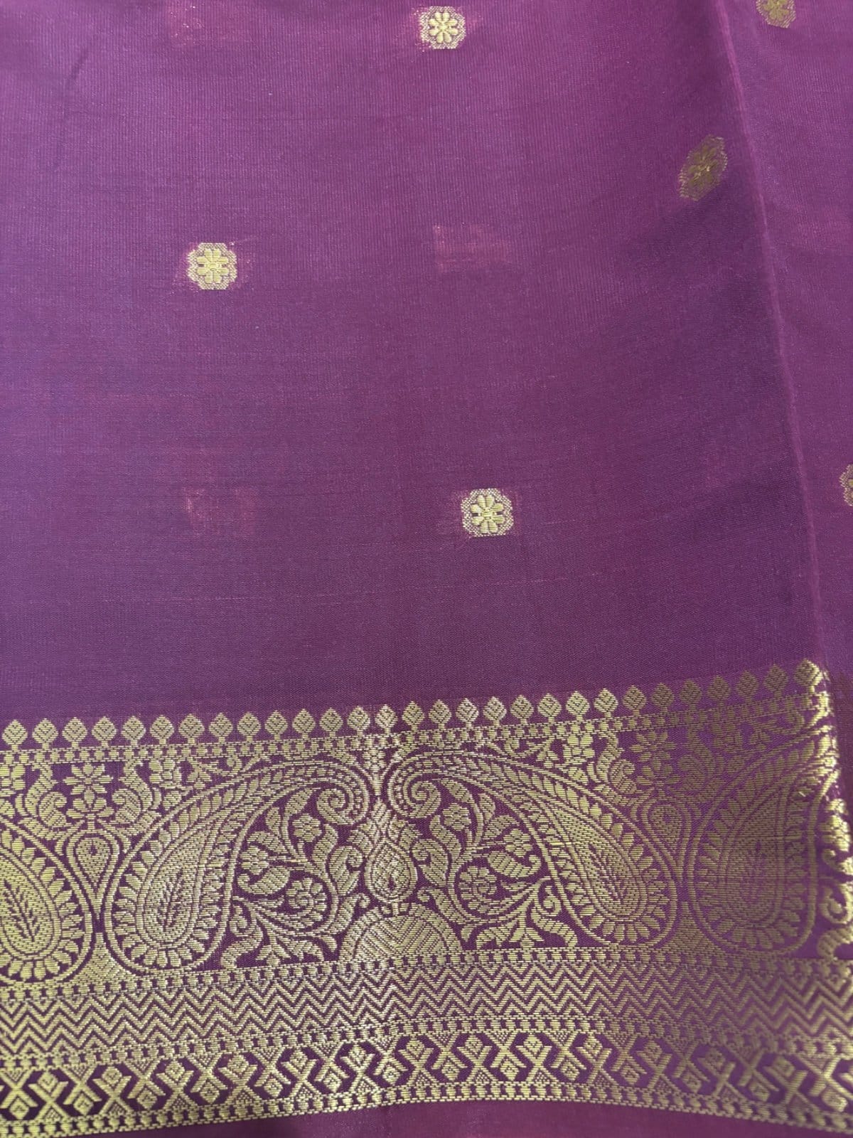 Coffee Brown Banarasi Semi katan Silk Saree - Image 2